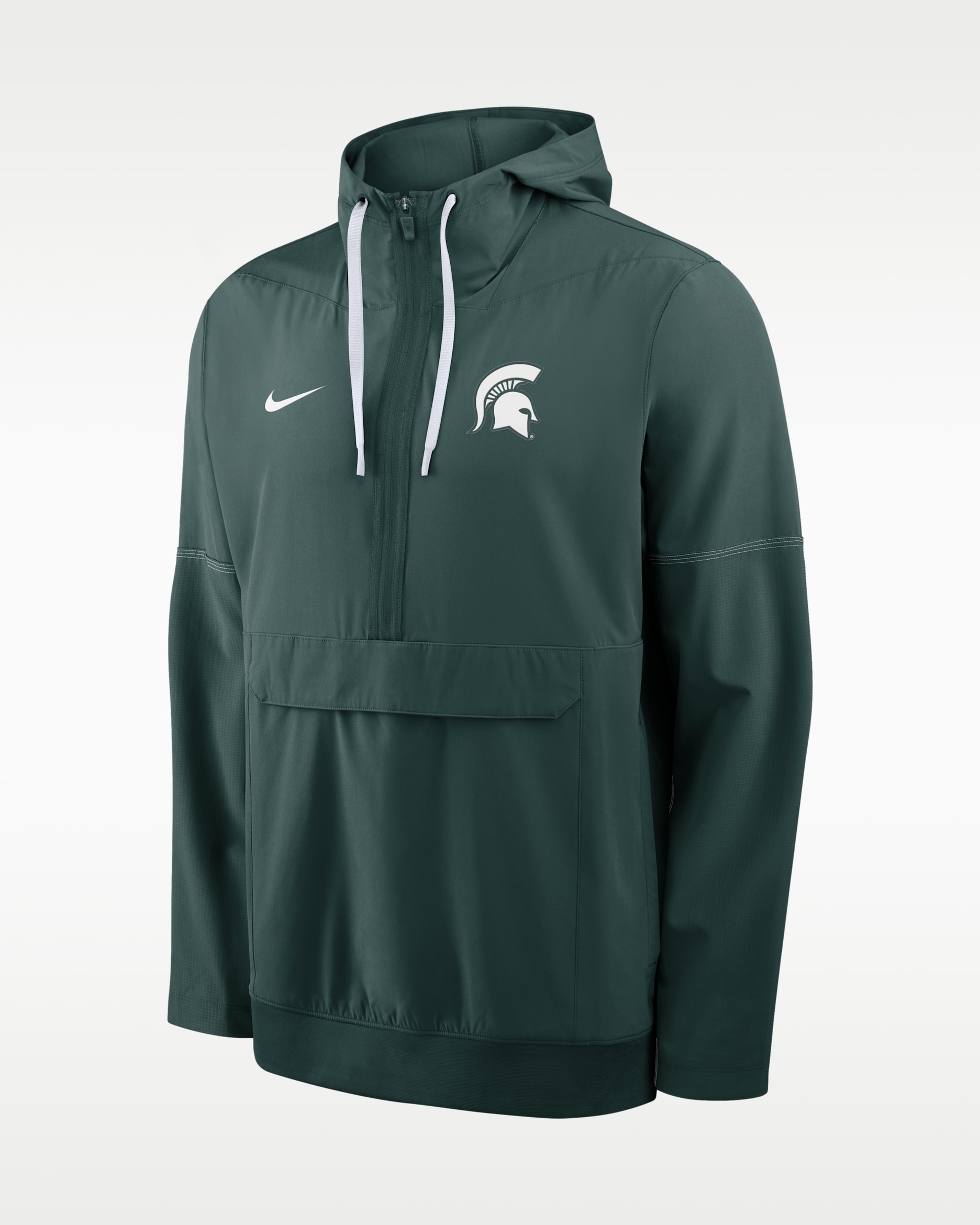 Michigan State Sideline Anorak Men's Nike College 1/2-Zip Hooded